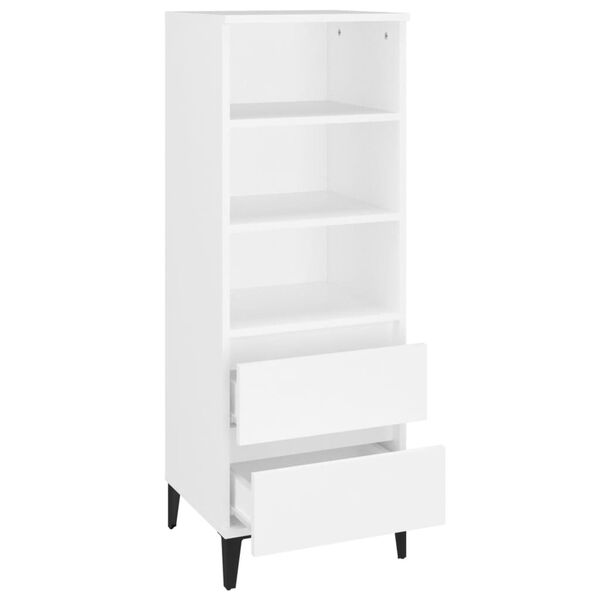 vidaXL Highboard hvit 40x36x110 cm konstruert tre