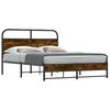 vidaXL Sengeramme uten madrass r&oslash;kt eik 135x190 cm konstruert tre