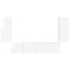 vidaXL TV vegghyllesett 4 pcs H&oslash;yglanset hvit Konstruert tre