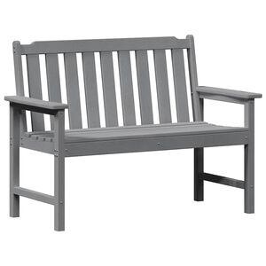 vidaXL Hagebenk Lysegr&aring; 120 x 59 x 88 cm HDPE