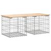 vidaXL Hagebenk gabiondesign 103x44x42 cm heltre furu