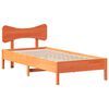 vidaXL Sengeramme uten madrass voksbrun 100x200 cm heltre furu