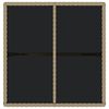 vidaXL Hagebord beige 109x107x74 cm polyrotting og glass