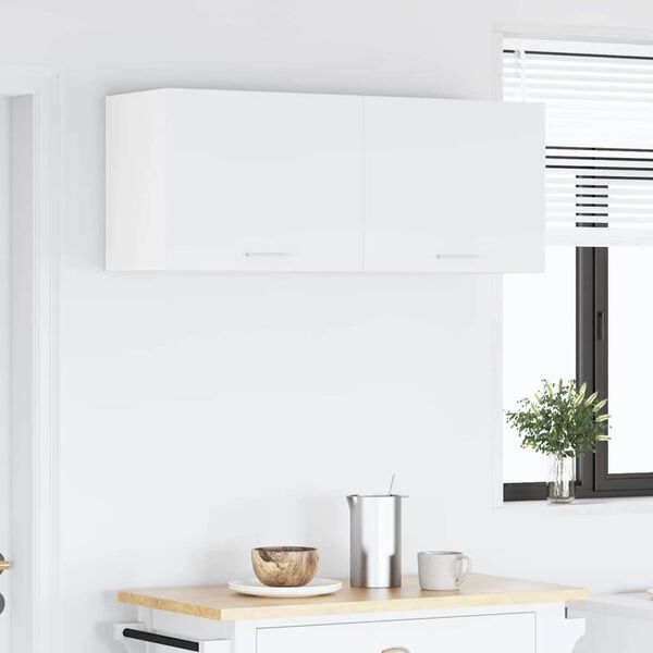 vidaXL Hengende skap med d&oslash;r 2 pcs Hvit 50 x 31 x 40 cm Konstruert tre