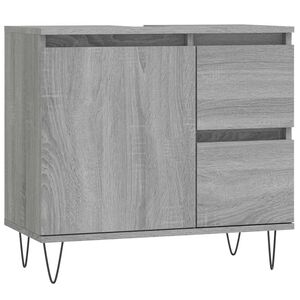 vidaXL Baderomsskap gr&aring; sonoma eik 65x33x60 cm konstruert tre