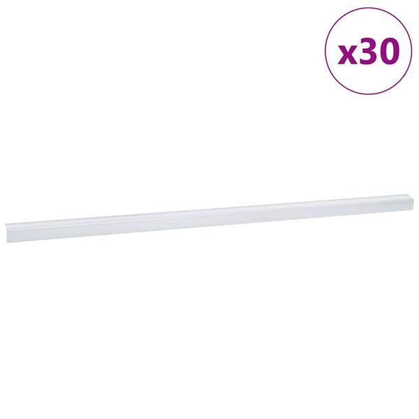 vidaXL Trappeneser 30 pcs s&oslash;lv 67 x 3.5 x 3 cm Aluminium