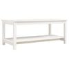 vidaXL Salongbord hvit 110x55x45 cm heltre furu