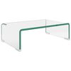 vidaXL TV-benk glass klar 40x25x11 cm