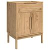vidaXL Baderomsvaskeskap FLORO Voksbrun 60 x 40 x 80 cm Heltre furu