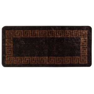 vidaXL Teppe Runner MARSA Svart 50 x 100 cm Polyester og PVC