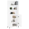 vidaXL Highboard hvit 69,5x34x180 cm konstruert tre
