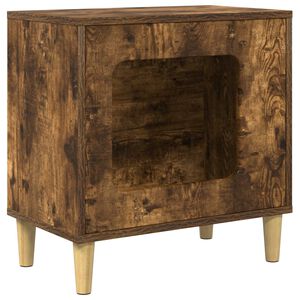 vidaXL Katt Hus R&oslash;kt eik 51 x 30 x 52 cm Konstruert tre