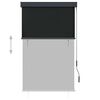 vidaXL Utend&oslash;rs rullegardin 100x250 cm antrasitt