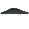 vidaXL Dobbel toppduk til paviljong 310 g/m&sup2; 4x3 m antrasitt