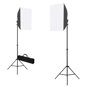 vidaXL Profesjonelle studiolys 2 stk 40x60 cm st&aring;l svart