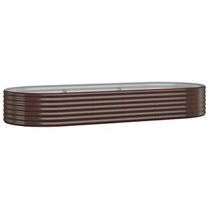 vidaXL H&oslash;ybed galvanisert st&aring;l 249x100x36 cm brun