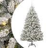 vidaXL Kunstig juletre 210 cm 300 LED-lys Varmhvit PVC og st&aring;l