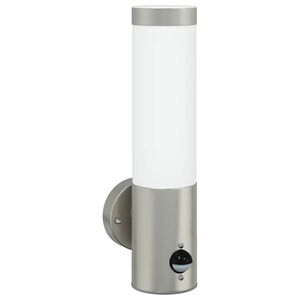 vidaXL Utevegglampe s&oslash;lv 12 x 8,5 x 29 cm Rustfritt st&aring;l og plast