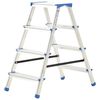 vidaXL Dobbel trappestige aluminium 4 trinn 90 cm