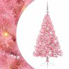 vidaXL Kunstig Forh&aring;ndsopplyst Juletre med 150 LED Rosa 120 cm PVC