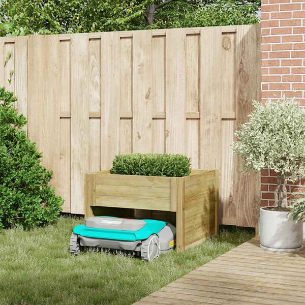 vidaXL Garasje for robotgressklipper Brun 73 x 67 x 56 cm