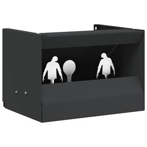 vidaXL Kulefanger boks Svart 29 x 22 x 20 cm St&aring;l
