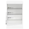 vidaXL Skjenk med LED-lys hvit 41x37x67 cm