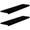 vidaXL Trappetrinn 2 stk brunsvart 110x25x2 cm heltre eik