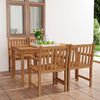 vidaXL 5-delers hagespisesett 140x80 cm heltre teak