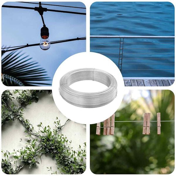 vidaXL Gjerdetr&aring;d 250 m 1,4 mm st&aring;l