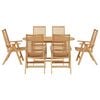 vidaXL Hage Spisegruppe 7 pcs Brun Massivt Teaktre