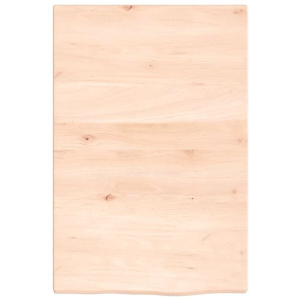 vidaXL Benkeplate til bad 40x60x2 cm ubehandlet heltre