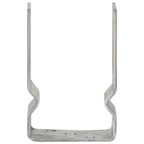 vidaXL Jordspyd for gjerde 12 stk s&oslash;lv 9x6x15 cm galvanisert st&aring;l