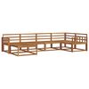 vidaXL Utend&oslash;rs sofa-sett 6 pcs Naturlig Solid akasietre