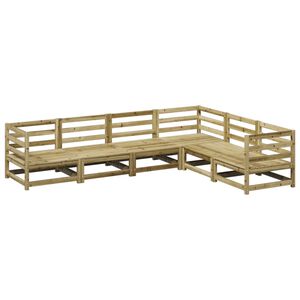 vidaXL Hagesofasett 6 deler impregnert furu