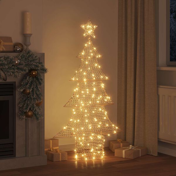 vidaXL Juletre med 160 LED Varmhvit 151 cm PET