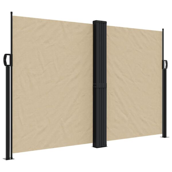 vidaXL Uttrekkbar sidemarkise beige 160x1000 cm