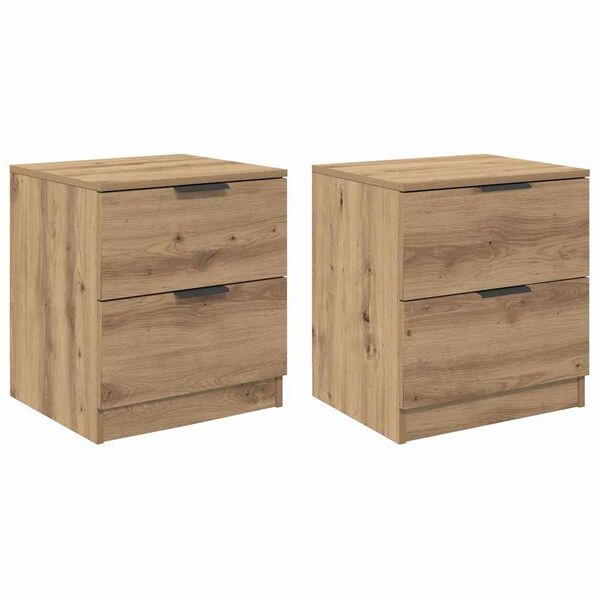 vidaXL Nattbordskap 2 pcs Artisan Eik 45 x 39 x 50 cm Konstruert tre
