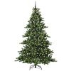 vidaXL Kunstig sammensatt juletre med 300 LED gr&oslash;nn 210 cm PVC og st&aring;l