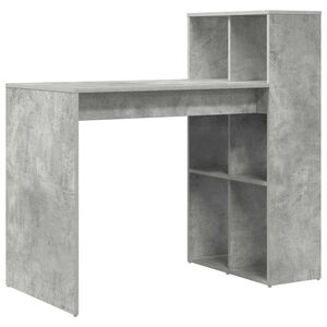 vidaXL Skrivebord Betonggr&aring; Konstruert tre 108 x 55 x 103.5 cm