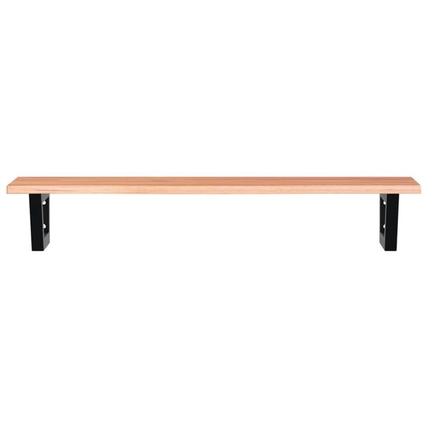 vidaXL Servanthylle veggmontert st&aring;l og heltre eik