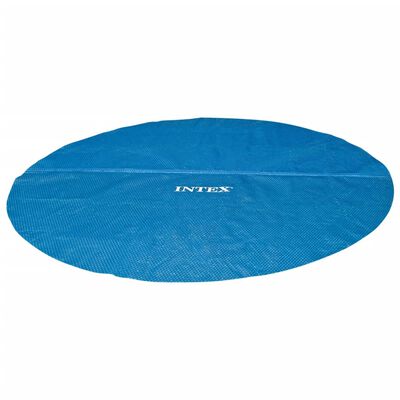 Intex Soldrevet bassengtrekk blå 448 cm polyetylen