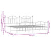 vidaXL Sengeramme i metall med hode- og fotgavl svart 200x200 cm