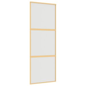 vidaXL Skyved&oslash;r gull 76x205 cm frostet ESG glass og aluminium