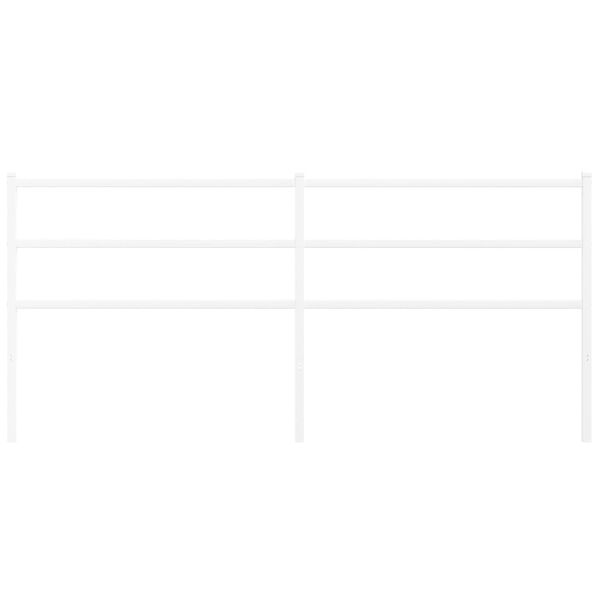 vidaXL Utskiftbar sengegavl i metall hvit 193 cm