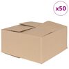 vidaXL Sammenleggbar boks 50 pcs Naturlig 30 x 30 x 15 cm Papp