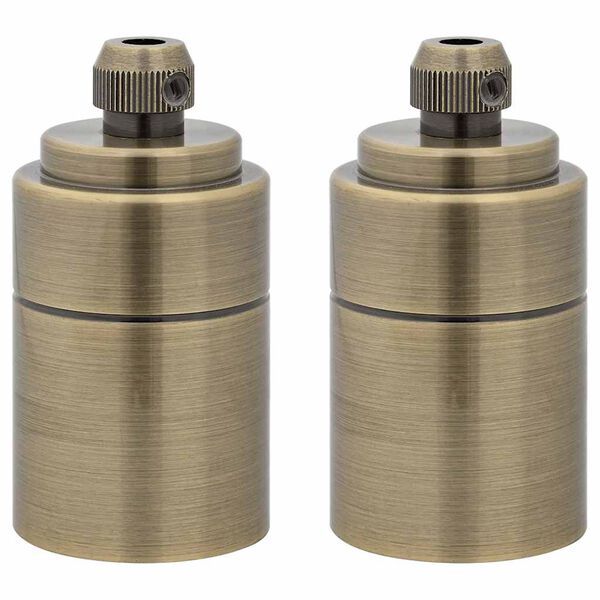 vidaXL Lampeholdere 2 stk bronse E27