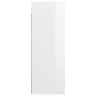 vidaXL Hengende veggskap høyglans hvit 69,5x32,5x90 cm