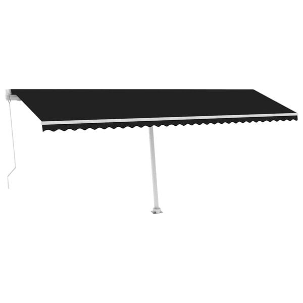 vidaXL Manuell uttrekkbar markise med LED 600x300 cm antrasitt
