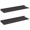 vidaXL Flytende hylle Veggmontert 2 pcs Svart 60 x 18 x 2,5 cm St&aring;l